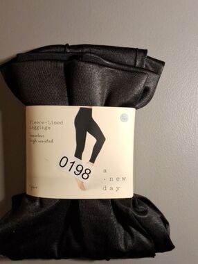 a new day Black Fleece-Lined Seamless Leggings